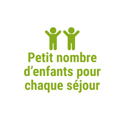 Petit nombre d'enfants pour chaque séjour