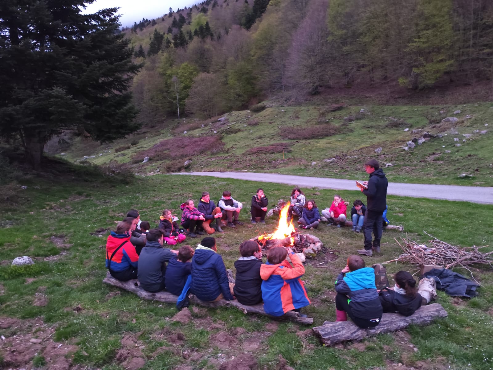 soirée au feu de camps